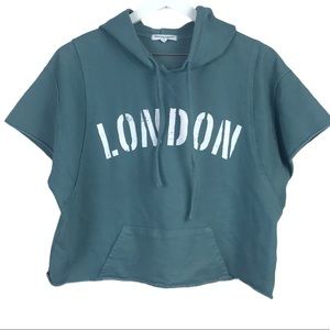 Grayson Threads London Cropped Graphic Hoodie L